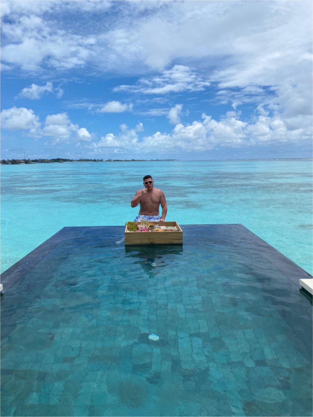 Justin in the Maldives